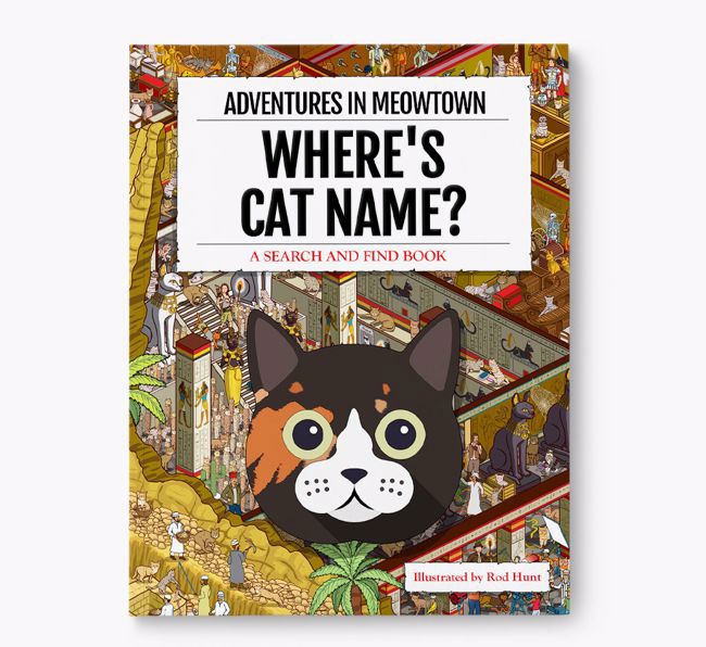 Personalized Where's {dogsName} Book: Adventures In Meowtown